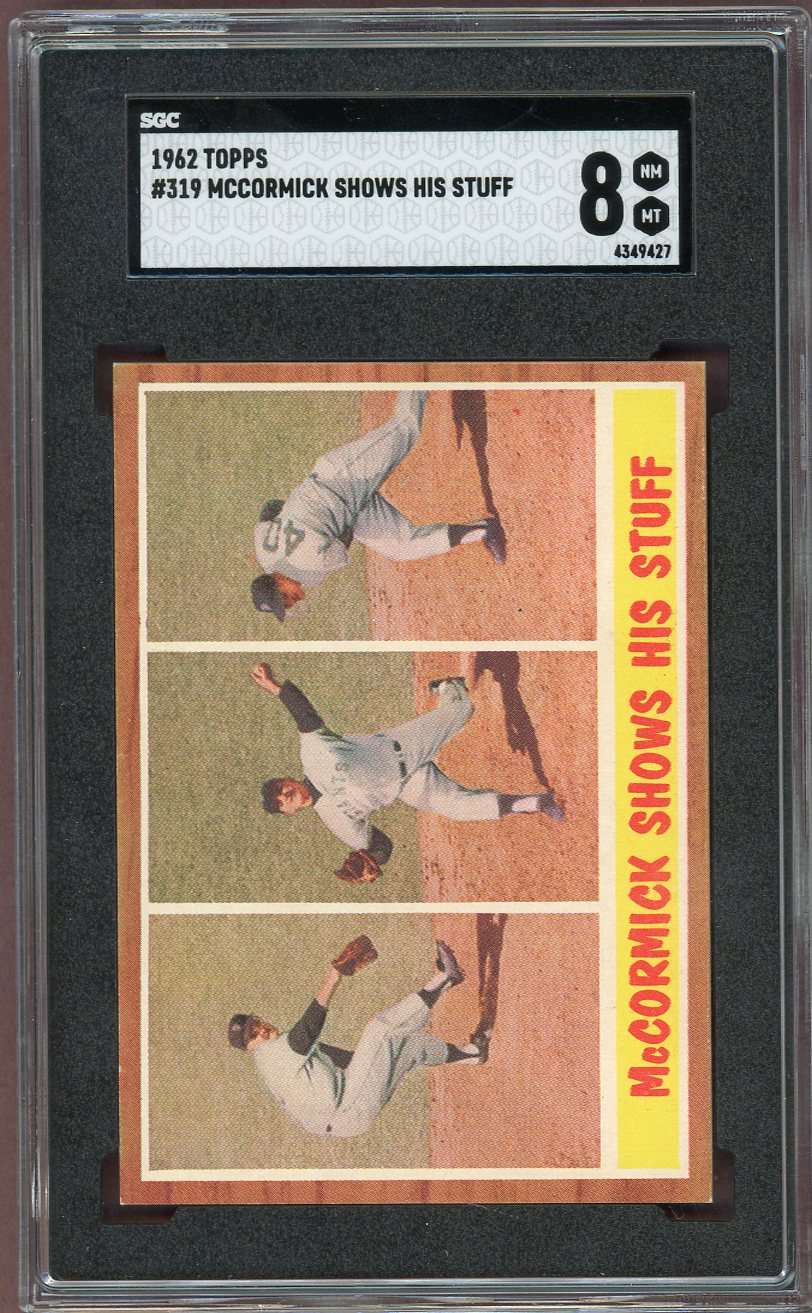 1962 Topps Baseball #319 Mike McCormick IA Giants SGC 8 NM/MT 560571