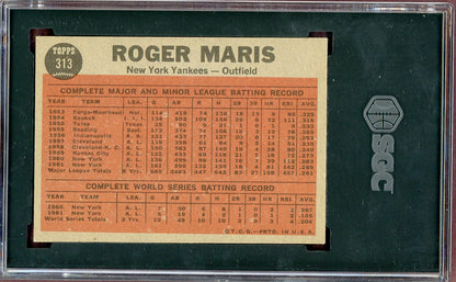 1962 Topps Baseball #313 Roger Maris IA Yankees SGC 6 EX-MT 560575