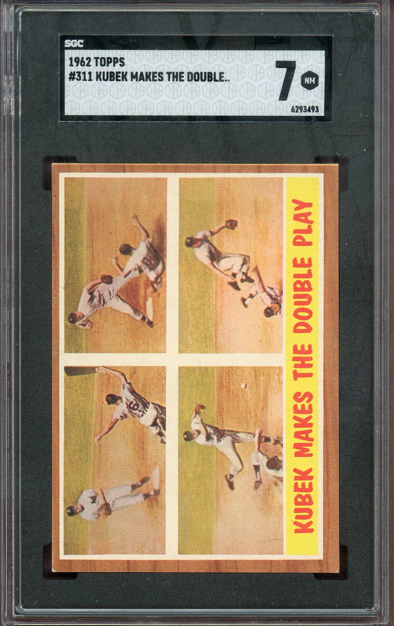 1962 Topps Baseball #311 Tony Kubek IA Yankees SGC 7 NM 560578