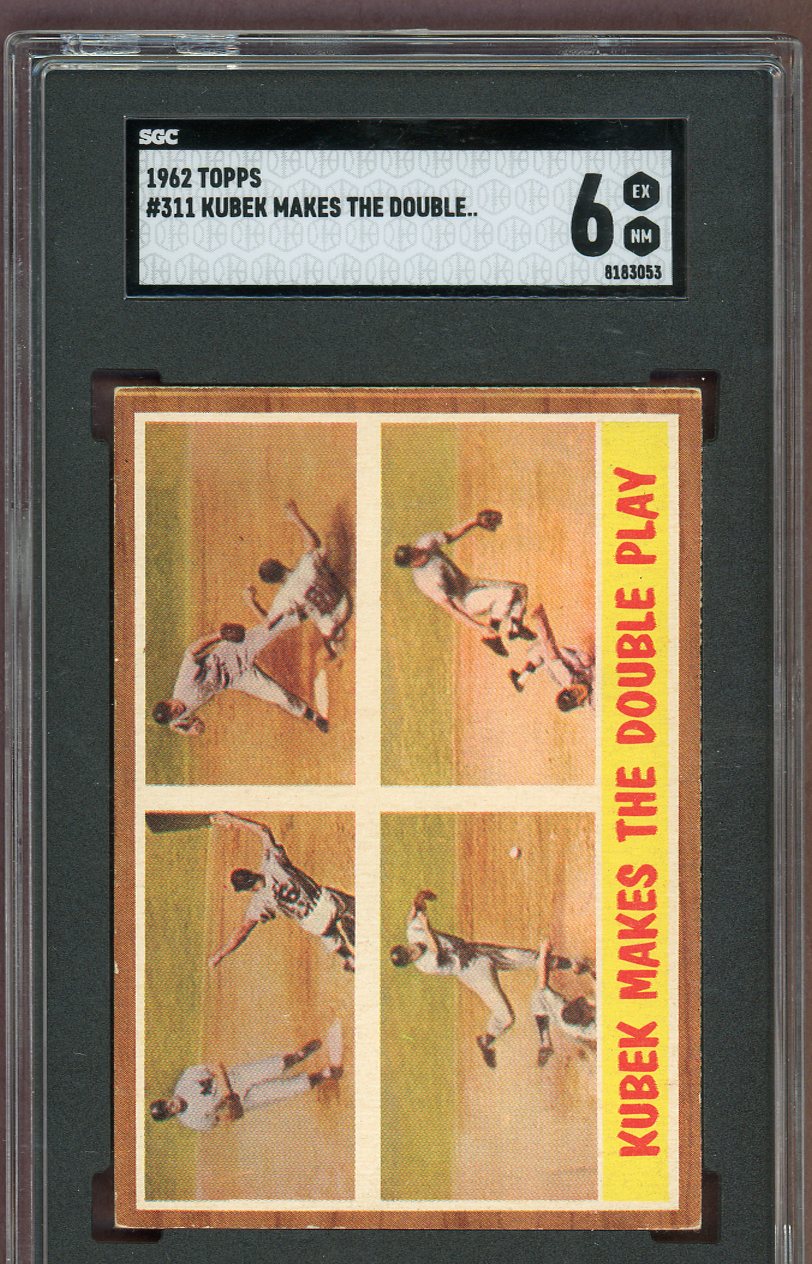 1962 Topps Baseball #311 Tony Kubek IA Yankees SGC 6 EX-MT 560580