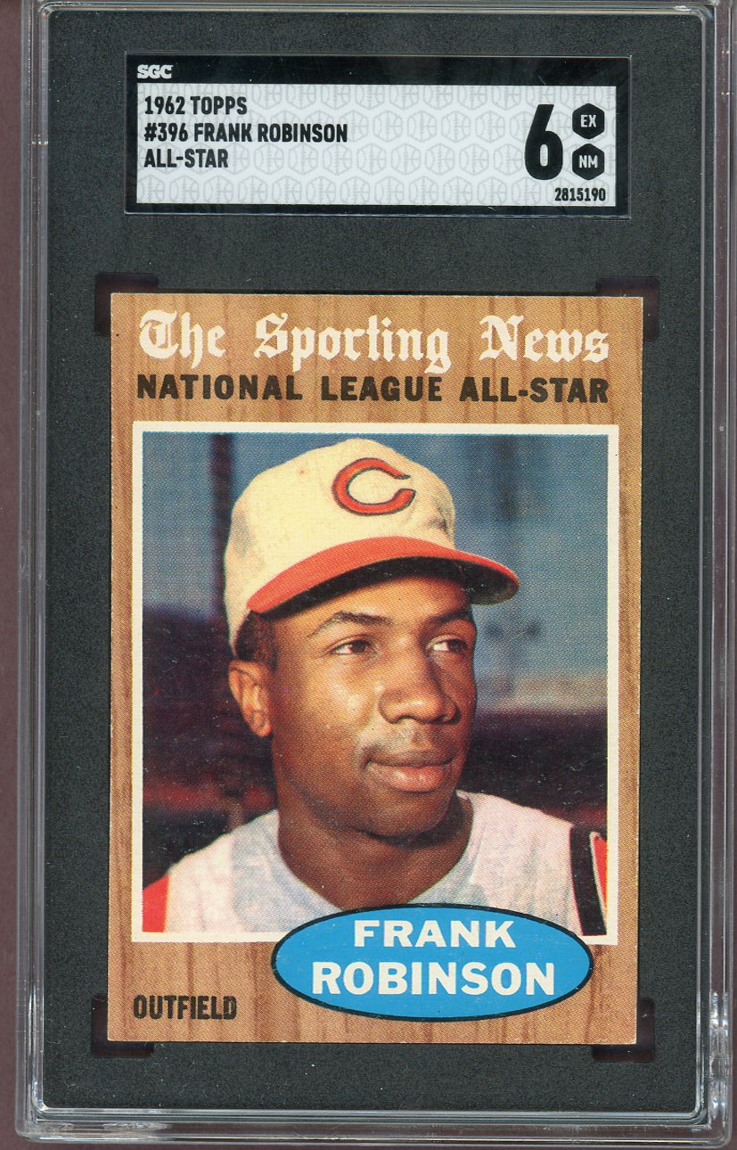 1962 Topps Baseball #396 Frank Robinson A.S. Reds SGC 6 EX-MT 560581