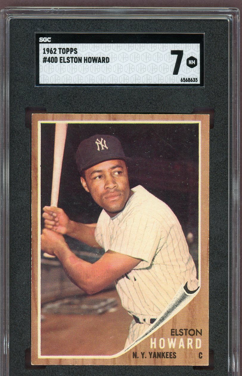 1962 Topps Baseball #400 Elston Howard Yankees SGC 7 NM 560583