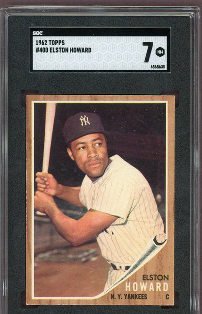 1962 Topps Baseball #400 Elston Howard Yankees SGC 7 NM 560583