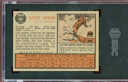 1962 Topps Baseball #400 Elston Howard Yankees SGC 7 NM 560583