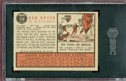 1962 Topps Baseball #370 Ken Boyer Cardinals SGC 5.5 EX+ 560584