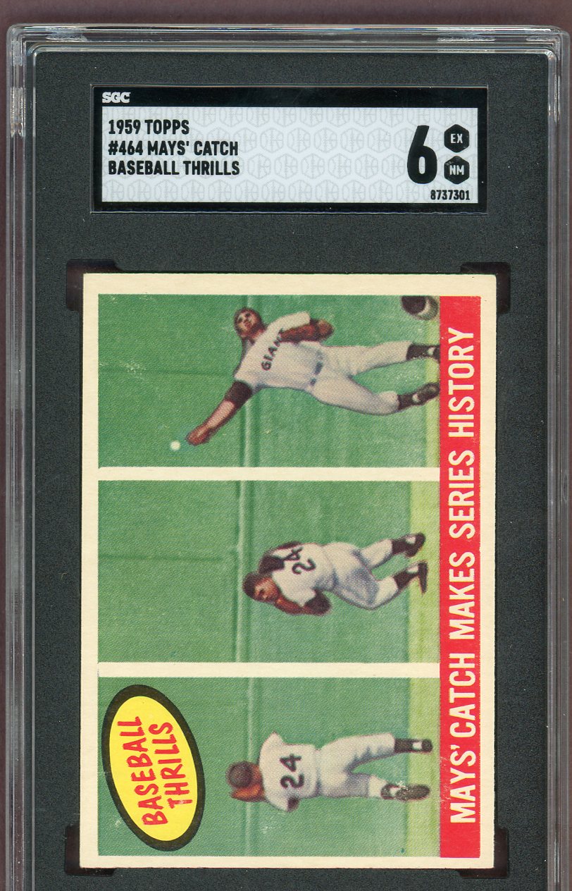 1959 Topps Baseball #464 Willie Mays IA Giants SGC 6 EX-MT 560592