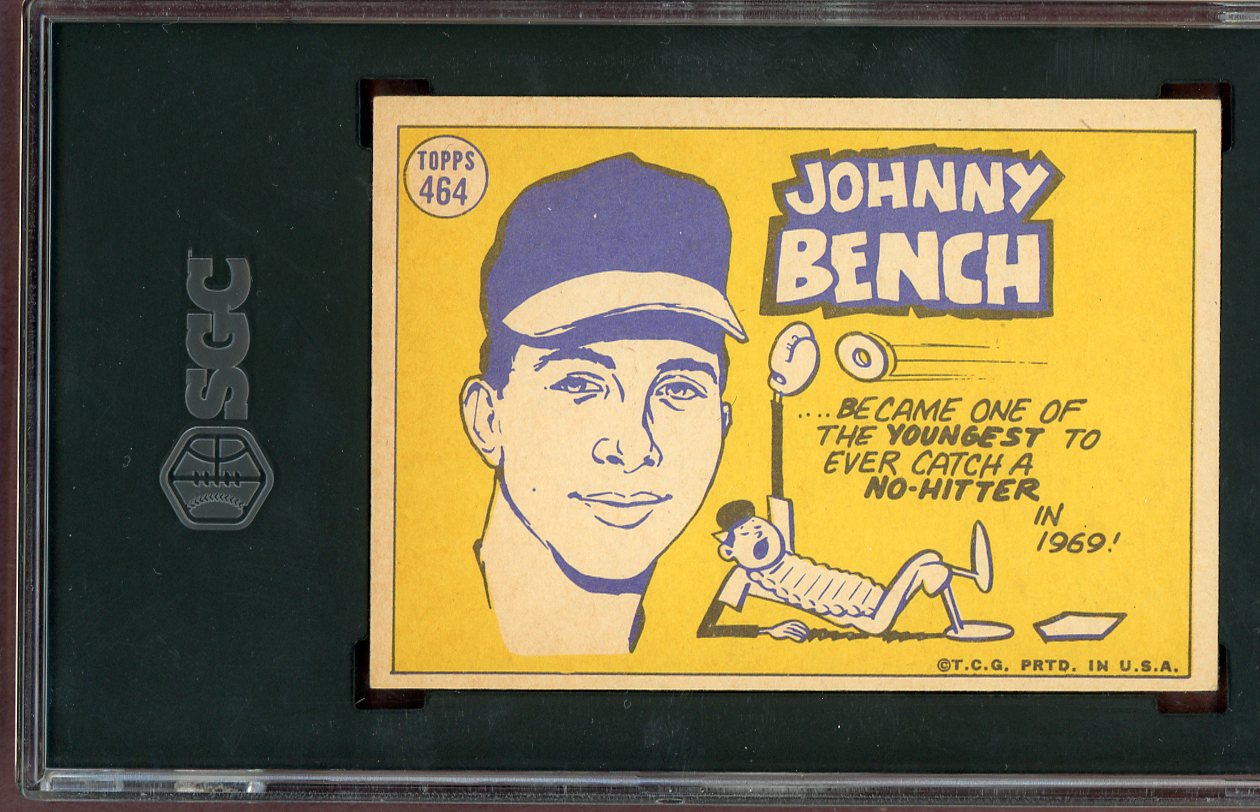 1970 Topps Baseball #464 Johnny Bench A.S. Reds SGC 4 VG-EX 560595