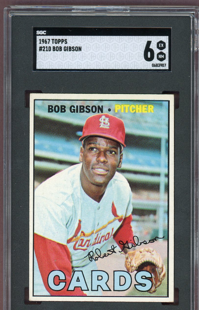 1967 Topps Baseball #210 Bob Gibson Cardinals SGC 6 EX-MT 560599