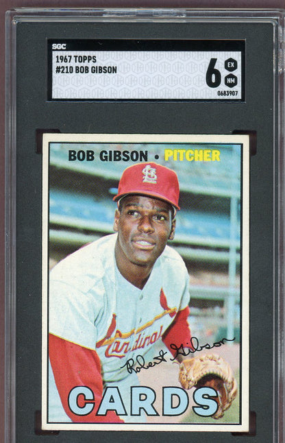 1967 Topps Baseball #210 Bob Gibson Cardinals SGC 6 EX-MT 560599
