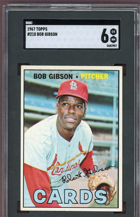 1967 Topps Baseball #210 Bob Gibson Cardinals SGC 6 EX-MT 560599