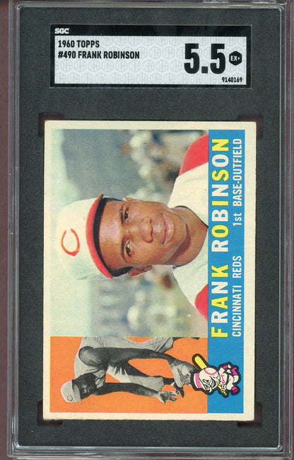 1960 Topps Baseball #490 Frank Robinson Reds SGC 5.5 EX+ 560601