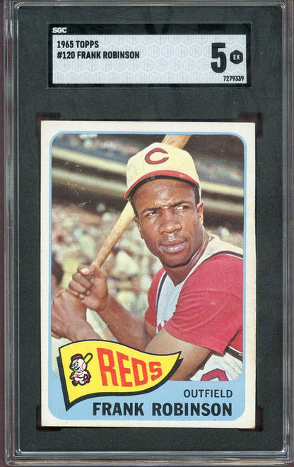 1965 Topps Baseball #120 Frank Robinson Reds SGC 5 EX 560602