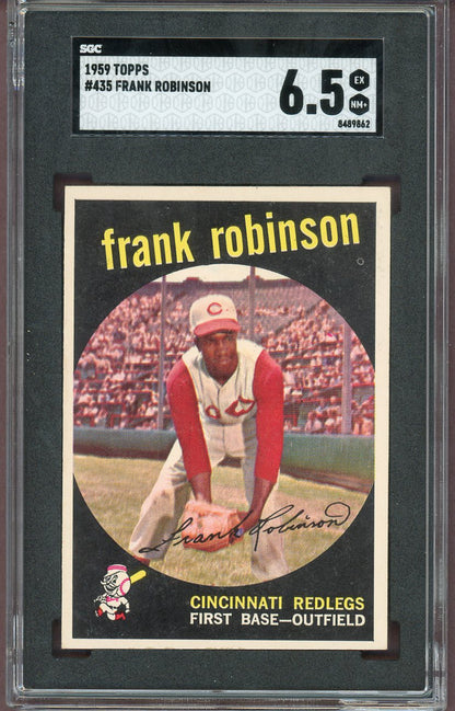 1959 Topps Baseball #435 Frank Robinson Reds SGC 6.5 EX-MT+ 560609