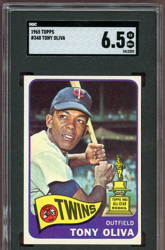 1965 Topps Baseball #340 Tony Oliva Twins SGC 6.5 EX-MT+ 560616