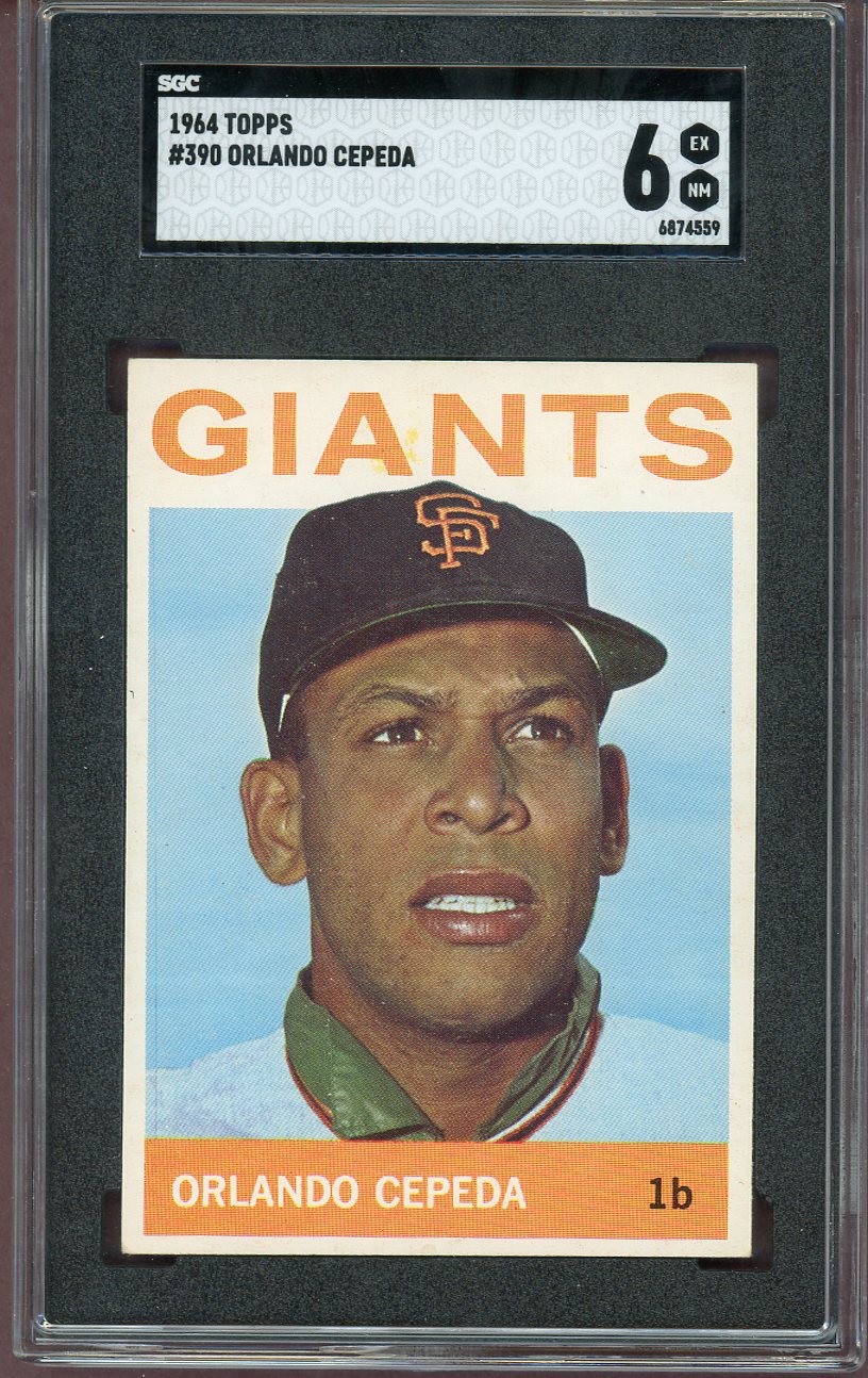 1964 Topps Baseball #390 Orlando Cepeda Giants SGC 6 EX-MT 560617