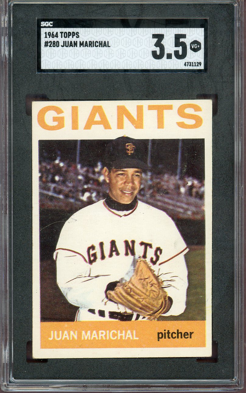 1964 Topps Baseball #280 Juan Marichal Giants SGC 3.5 VG+ 560618