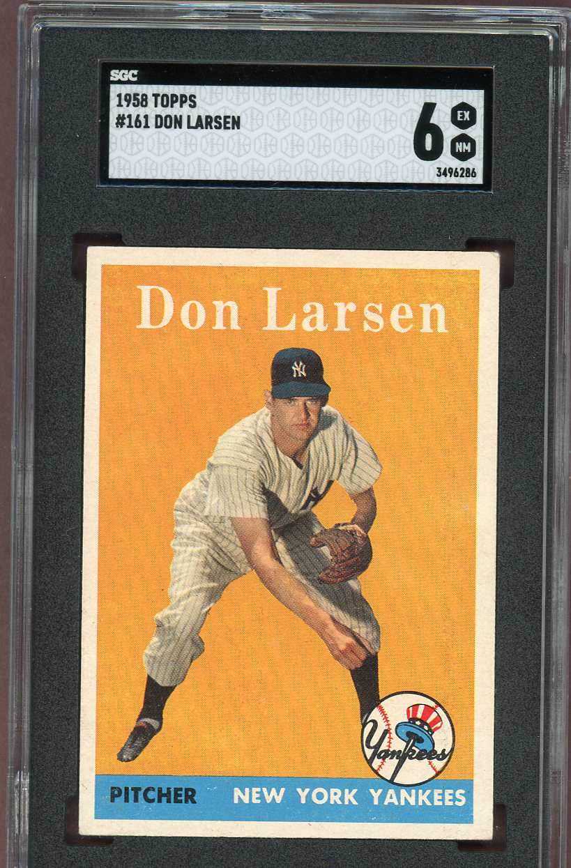 1958 Topps Baseball #161 Don Larsen Yankees SGC 6 EX-MT 560623