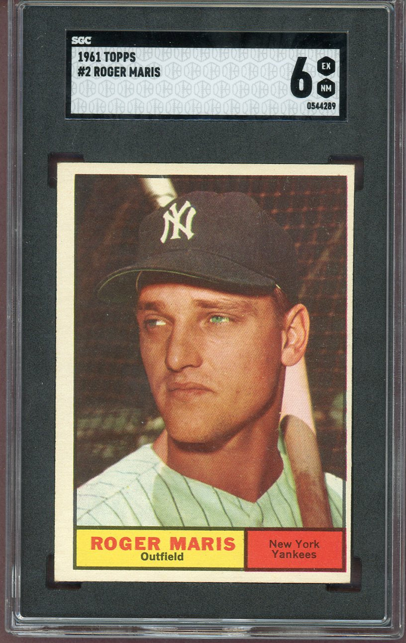 1961 Topps Baseball #  2 Roger Maris Yankees SGC 6 EX-MT 560629