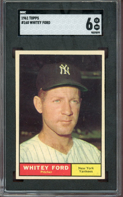 1961 Topps Baseball #160 Whitey Ford Yankees SGC 6 EX-MT 560630