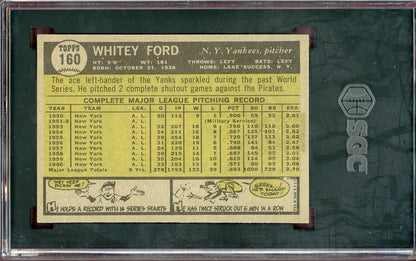 1961 Topps Baseball #160 Whitey Ford Yankees SGC 6 EX-MT 560630