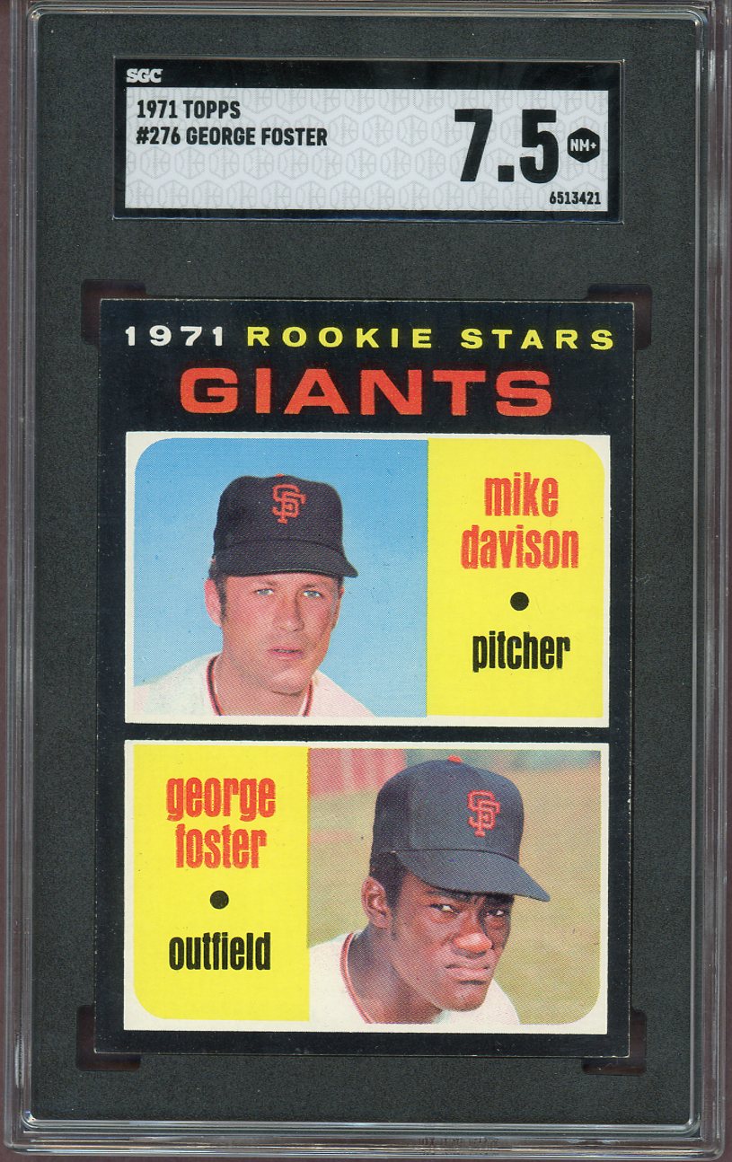 1971 Topps Baseball #276 George Foster Giants SGC 7.5 NM+ 560641
