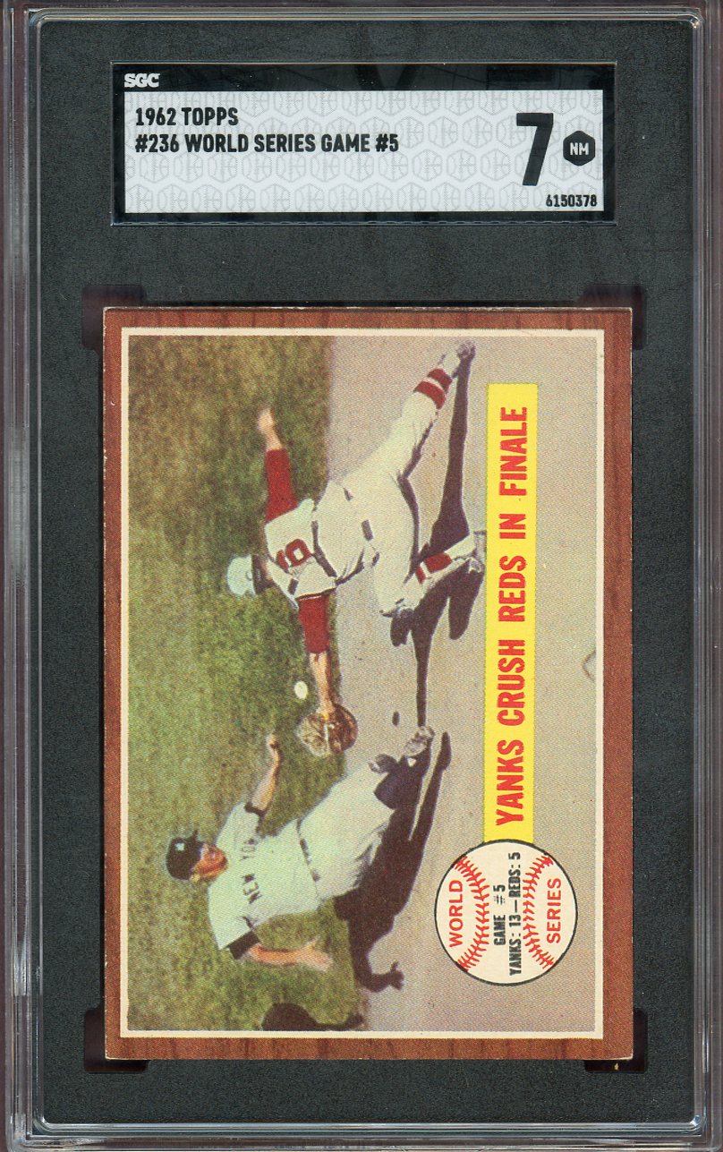 1962 Topps Baseball #236 World Series Game 5 SGC 7 NM 560642