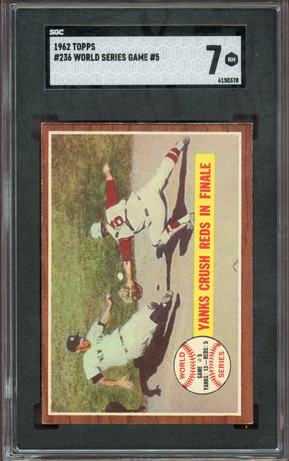 1962 Topps Baseball #236 World Series Game 5 SGC 7 NM 560642