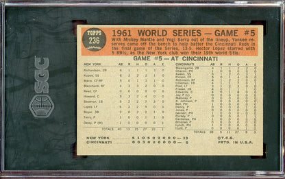 1962 Topps Baseball #236 World Series Game 5 SGC 7 NM 560642
