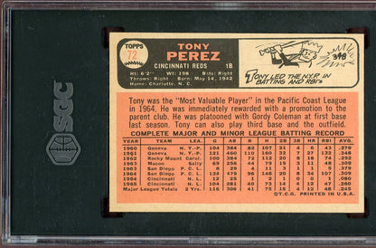 1966 Topps Baseball # 72 Tony Perez Reds SGC 6.5 EX-MT+ 560643