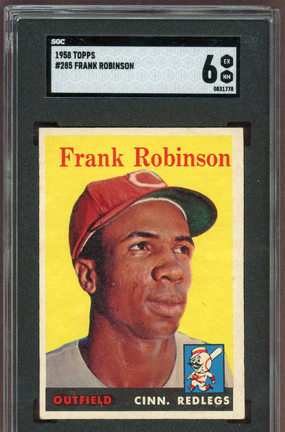1958 Topps Baseball #285 Frank Robinson Reds SGC 6 EX-MT 560644