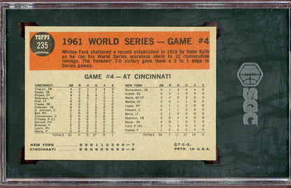 1962 Topps Baseball #235 World Series Game 4 Whitey Ford SGC 7.5 NM+ 560666