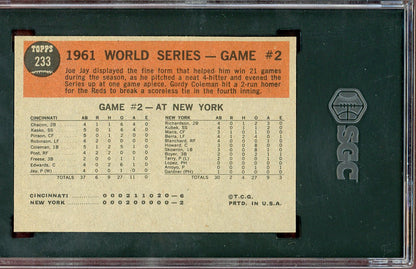 1962 Topps Baseball #233 World Series Game 2 SGC 8 NM/MT 560667