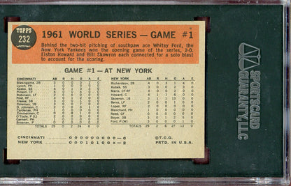 1962 Topps Baseball #232 World Series Game 1 SGC 8 NM/MT 560668