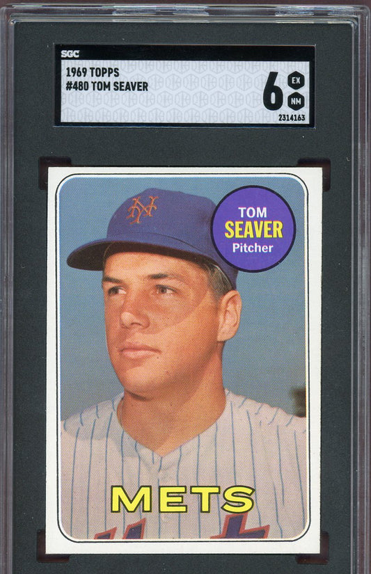 1969 Topps Baseball #480 Tom Seaver Mets SGC 6 EX-MT 560675