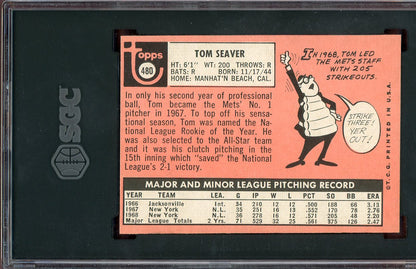 1969 Topps Baseball #480 Tom Seaver Mets SGC 6 EX-MT 560675