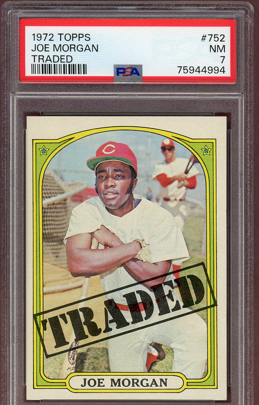 1972 Topps Baseball #752 Joe Morgan TR Reds PSA 7 NM 560683