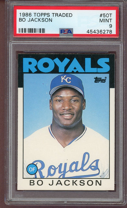 1986 Topps Traded #050T Bo Jackson Royals PSA 9 MINT 560685