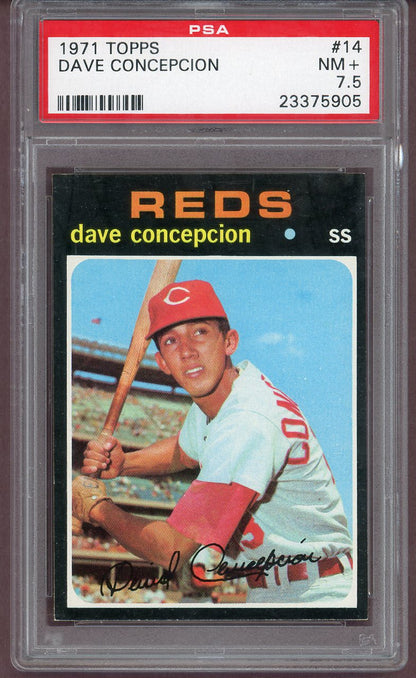 1971 Topps Baseball #014 Dave Concepcion Reds PSA 7.5 NM+ 560686