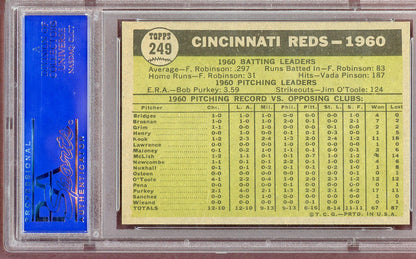 1961 Topps Baseball #249 Cincinnati Reds Team PSA 8 NM/MT 560692