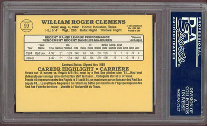 1985 Leaf #099 Roger Clemens Red Sox PSA 9 MINT 560693