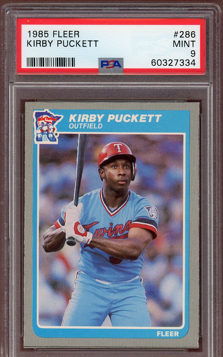 1985 Fleer #286 Kirby Puckett Twins PSA 9 MINT 560699