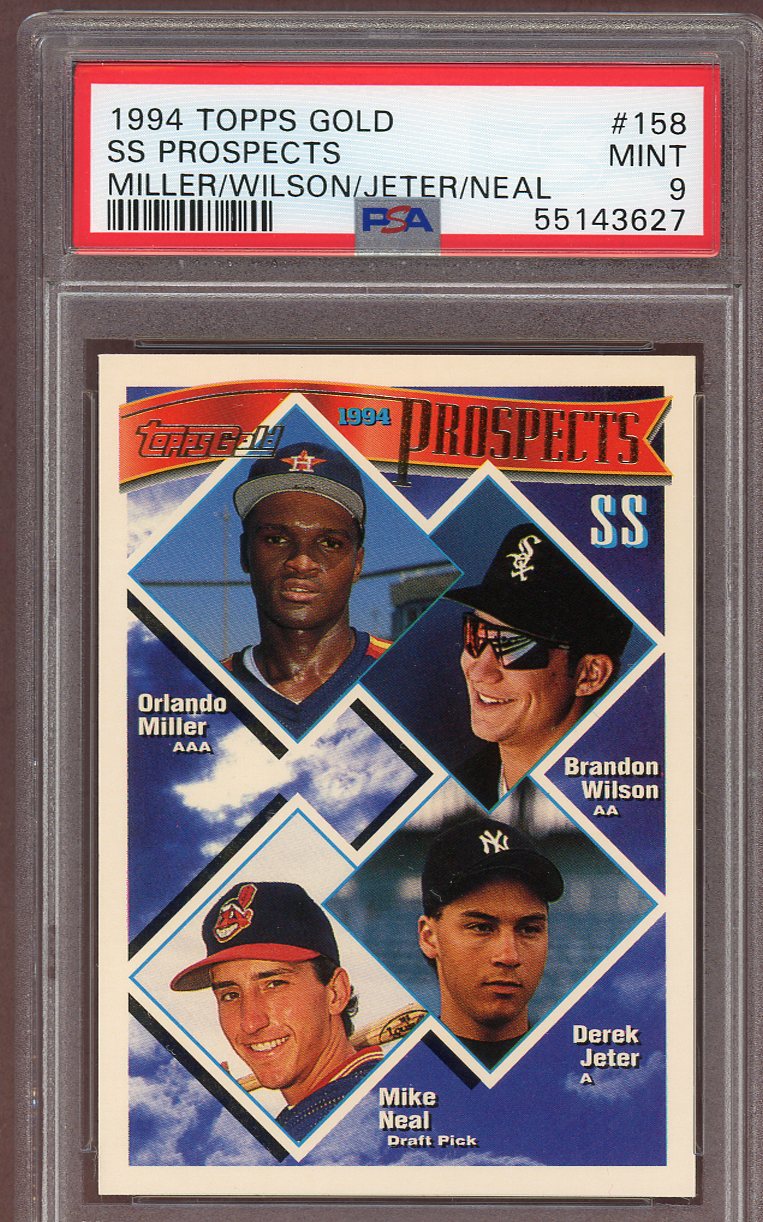 1994 Topps Gold #158 Derek Jeter Yankees PSA 9 MINT 560703