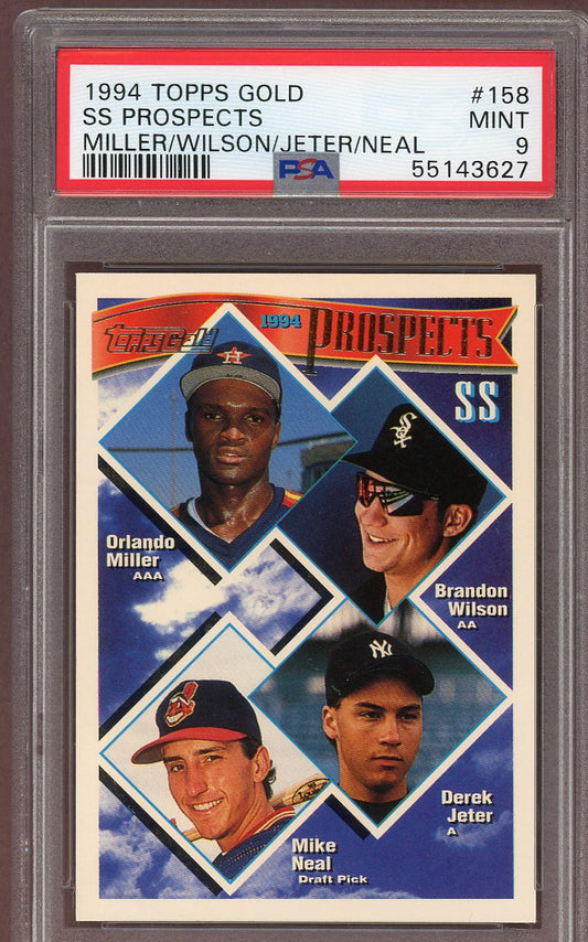 1994 Topps Gold #158 Derek Jeter Yankees PSA 9 MINT 560703