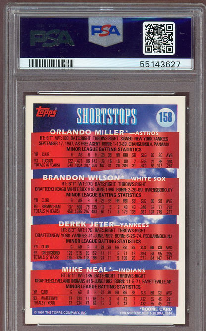 1994 Topps Gold #158 Derek Jeter Yankees PSA 9 MINT 560703