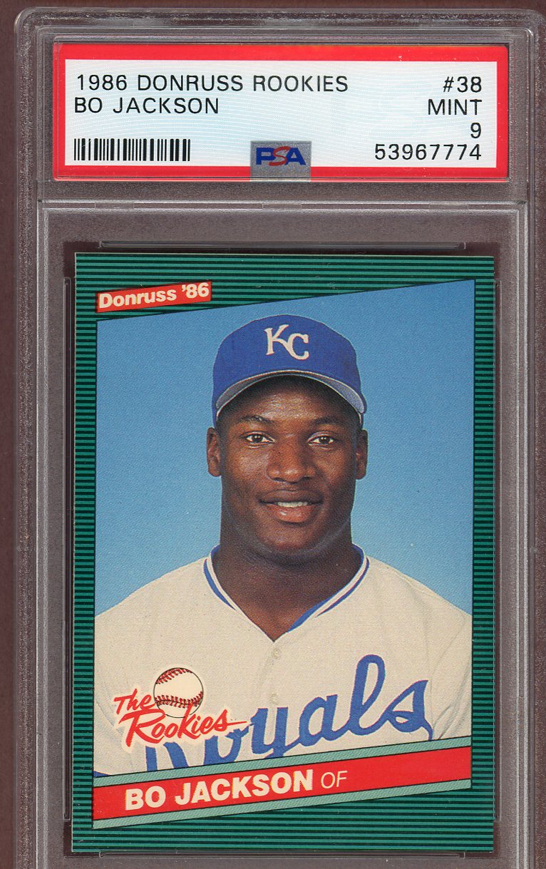 1986 Donruss Rookies #038 Bo Jackson Royals PSA 9 MINT 560708