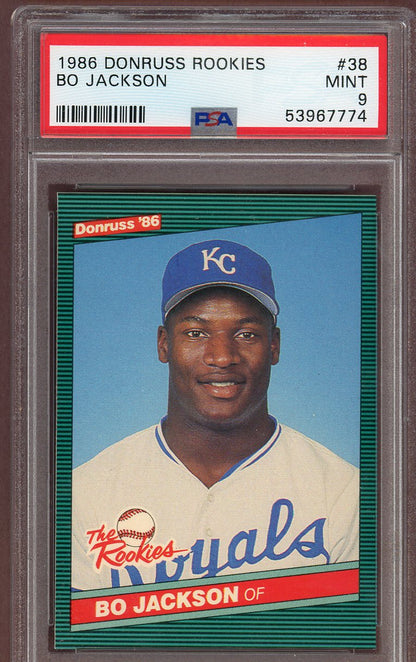 1986 Donruss Rookies #038 Bo Jackson Royals PSA 9 MINT 560708
