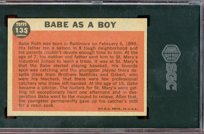 1962 Topps Baseball #135 Babe Ruth Yankees SGC 6.5 EX-MT+ 560715