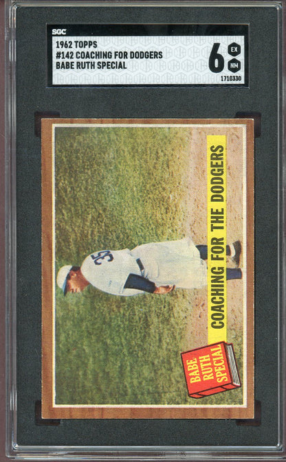 1962 Topps Baseball #142 Babe Ruth Yankees SGC 6 EX-MT 560717