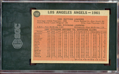 1962 Topps Baseball #132 Los Angeles Angels Team SGC 5 EX Variation 560718