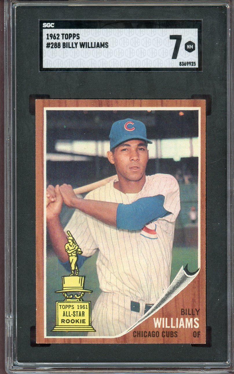 1962 Topps Baseball #288 Billy Williams Cubs SGC 7 NM 560742